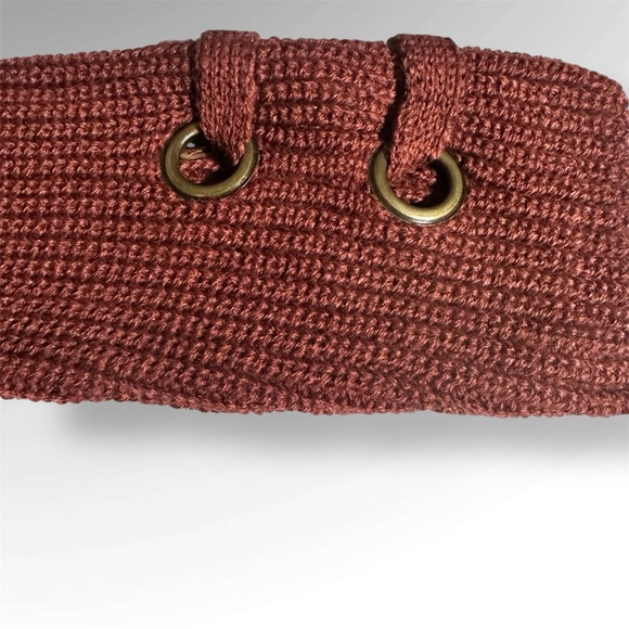 Hyped Unicorn Oversized Cotton Blend Sweater Mauve Small Woven Knit - Picture 2 of 10